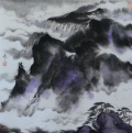 Cloud and mountain 95x95cm