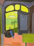 Valise et parapluie