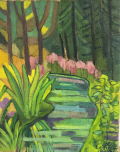 Le Verdier, Ruisseau dans la forêt, 50x40 cm