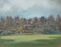 Dequesne, L'herbe paraît toujours plus verte ..., 89X116 cm